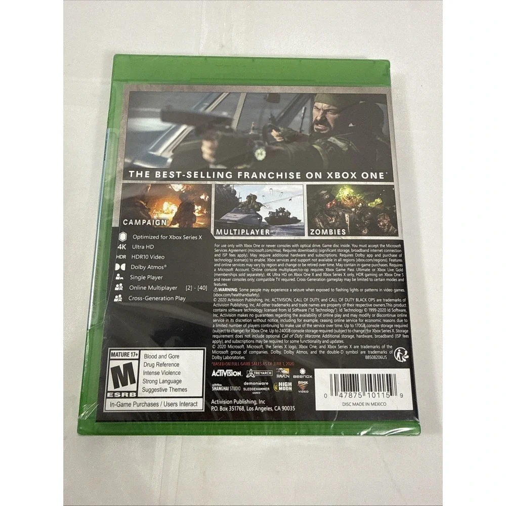 Call of Duty Black Ops Cold War Xbox One Series X S Video Game